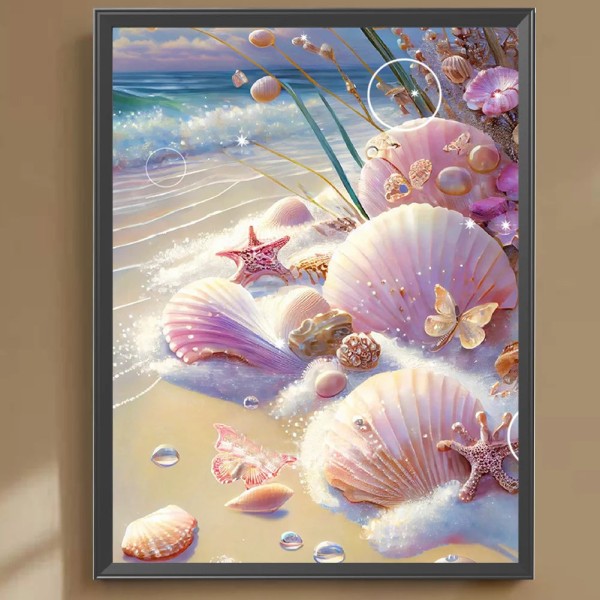 Beach Shells 30*40cm full square drill diamond painting