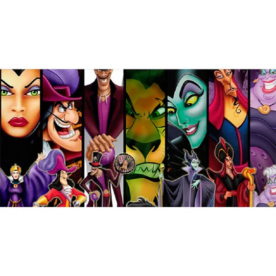 Full 11CT Pre-stamped 65*32cm Cross Stitch Villains