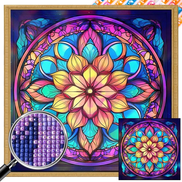 Mandala Pattern 40*40cm full square drill diamond painting