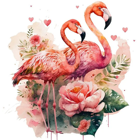 Flamingo 30*30cm full round drill diamond painting