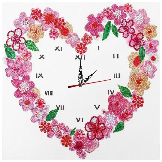 Diamond Painting Flower Clock Special Shaped Drill