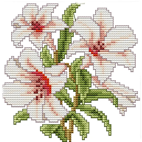 Flower of Happiness Partial 14CT Pre-stamped 17*17cm Cross Stitch