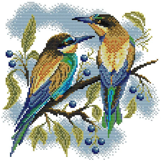 Kingfisher Partial 16CT Pre-stamped 25*25cm Cross Stitch