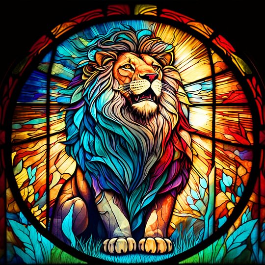 Roaring Lion 30*30cm full round drill diamond painting