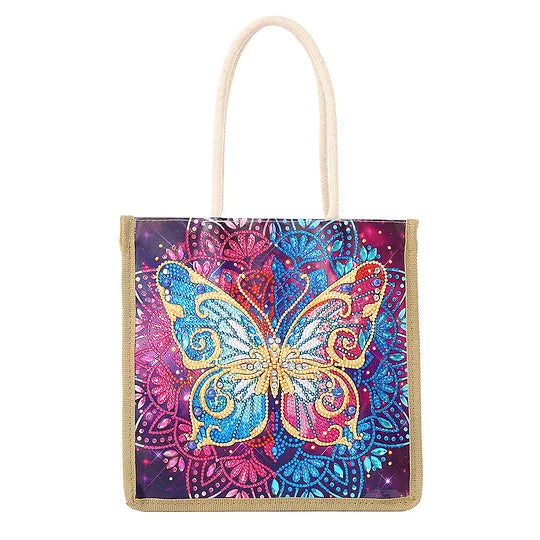 Butterfly Diamond Painting Tote Bag