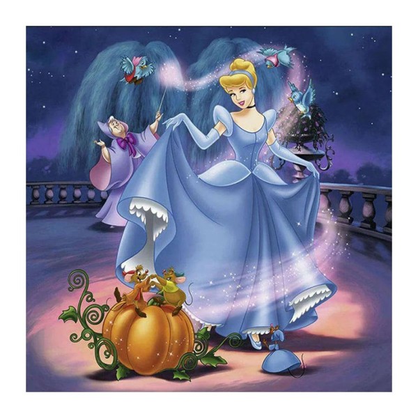 11CT Stamped Printed Cross Stitch 50*50cm Cinderella