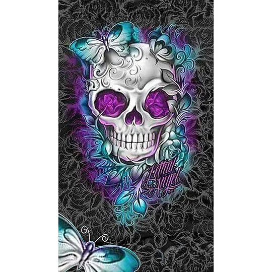 Skull 40*70cm full round drill diamond painting