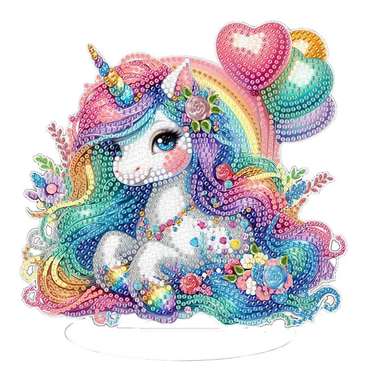 Single side Diamond Painting Unicorn Ornament