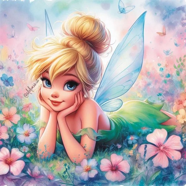 Disney Tinkerbelle Elf Full 11CT Pre-stamped 40*40cm cross stitch