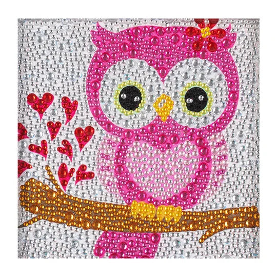 Cartoon Owl 18*18cm special shaped drill diamond painting