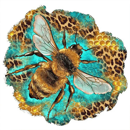 Colourful Bee 30*30cm full round drill diamond painting