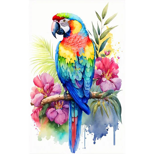 Parrot 40*50cm full round drill diamond painting