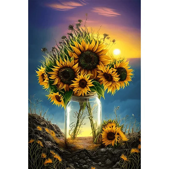 Sunflower 40*60cm full round drill diamond painting