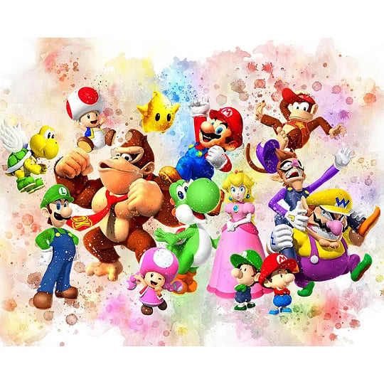 Mario Party 8 50*40cm (canvas) full round drill diamond painting