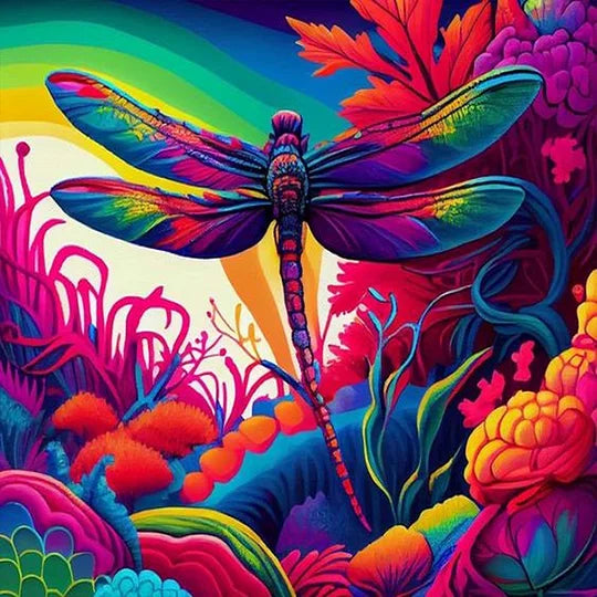 Full Round Drill Diamond Painting 30*30cm Dragonfly