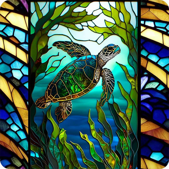 Marine Life Glass Painting