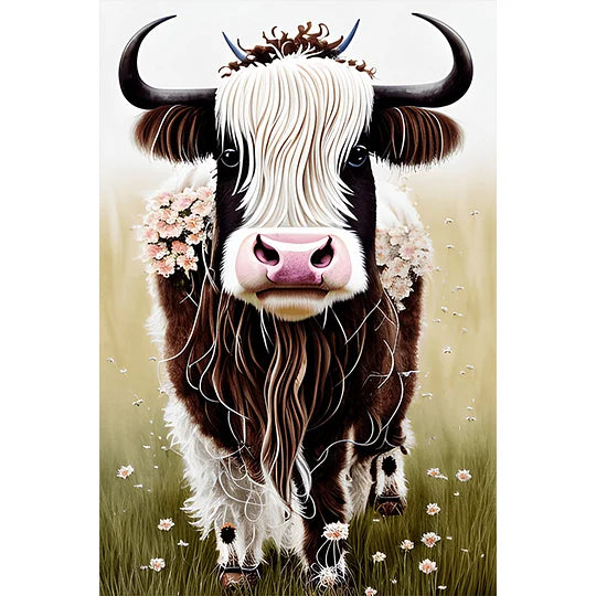 Highland Cow 40*60cm full round drill diamond painting