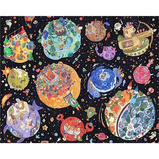 The Planet 50*40cm full round drill diamond painting