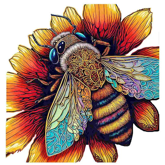 Colourful Bee 30*30cm full round drill diamond painting