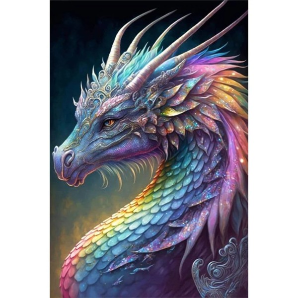Rainbow Dragonscale Dragon 40*60cm full round drill diamond painting