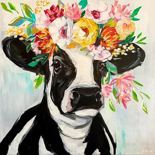 Cow 40*40 full square drill diamond painting