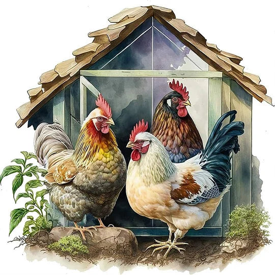 Chicken Coop 30*30cm full round drill diamond painting