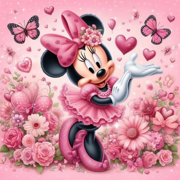 Minnie 30*30cm full round drill diamond painting