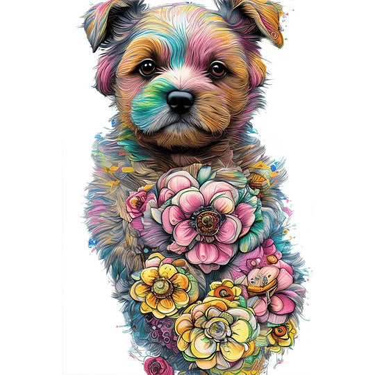 Puppy 40*60cm full round drill diamond painting