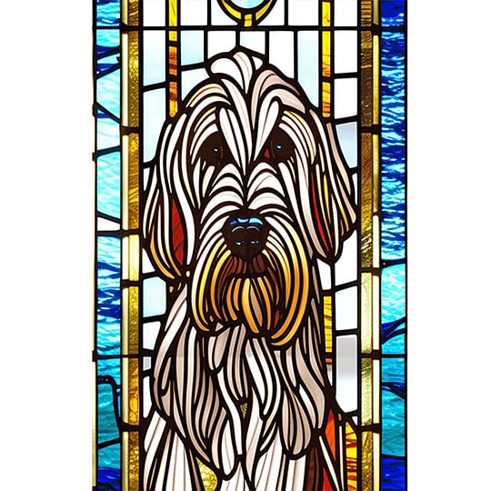 Stained Glass Art Labrador Dog 40*60cm full round drill diamond painting