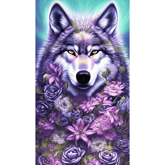 Tufted Wolf 40*70cm (canvas) full square drill diamond painting