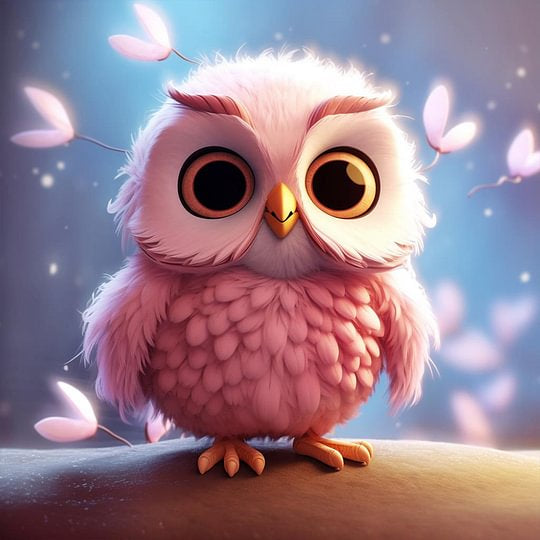 Cute Owl 30*30cm full round drill diamond painting