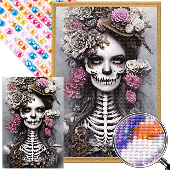 Full Round Drill Diamond Painting 40*60cm Skeleton Girl