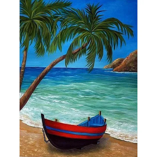 Coconut Beach 40*50cm full round drill diamond Painting