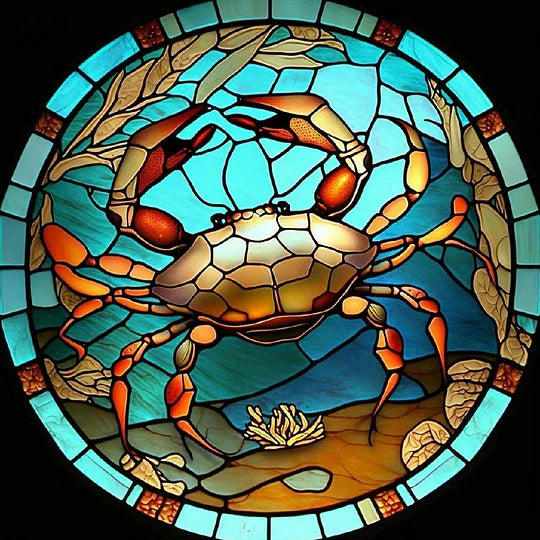 Full Round Drill Diamond Painting 30*30cm Crab Glass Painting