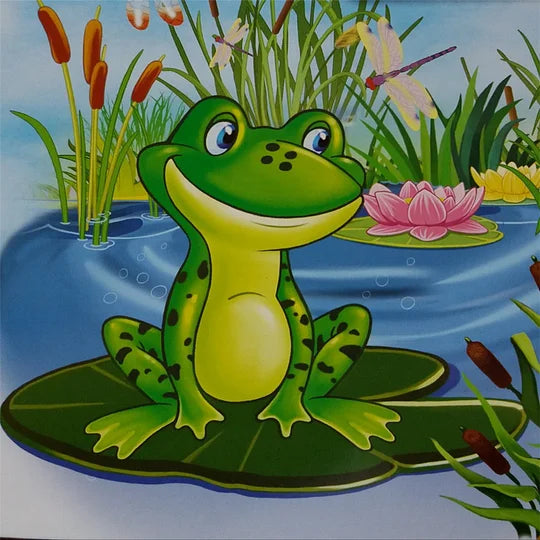 Frog On Pond 30*30cm full round drill diamond painting