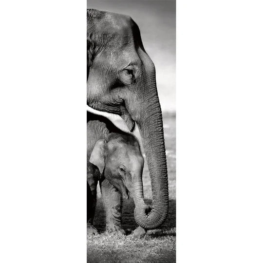 Elephants Mother and Son 30*90cm full round drill diamond painting