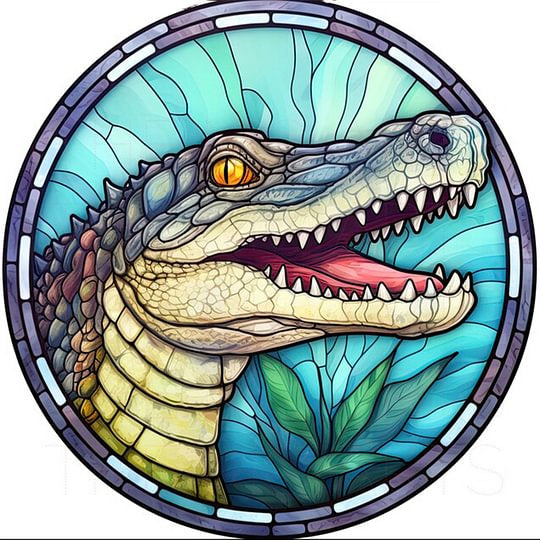 Crocodile 30*30cm full round drill diamond painting