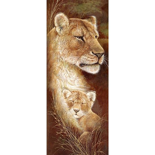 Lion 40*100cm full square drill diamond painting