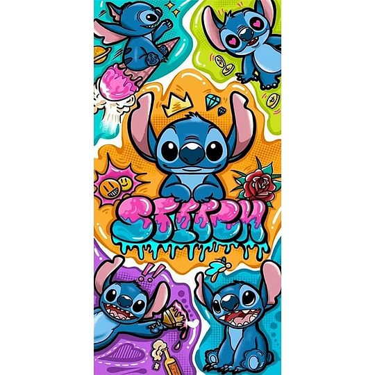 Cartoon Stitch 40*80cm full round drill diamond painting