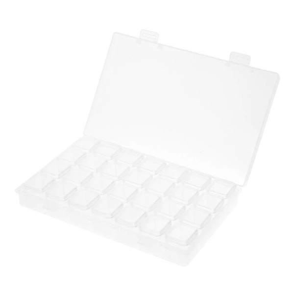 28 Lattices Transparent Container Storage Box