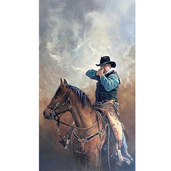 Horse Riding 40*70cm full round drill diamond painting