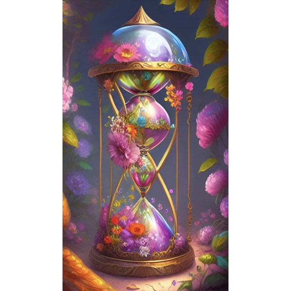 Flower And Hourglass 40*70cm full round drill diamond painting