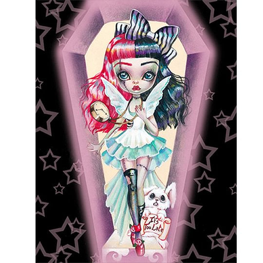 Gothic Horror Decadent Girl 30*40cm full round drill diamond painting