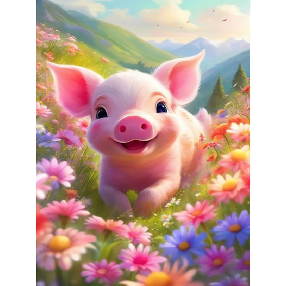 Cute Pig 30*40cm full square drill diamond painting