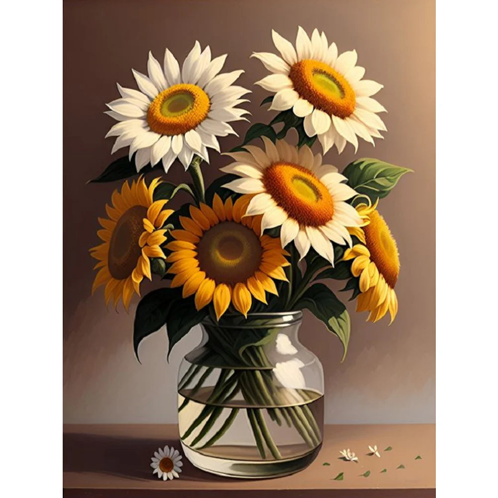 Daisy Bouquet 30*40cm full square drill diamond painting