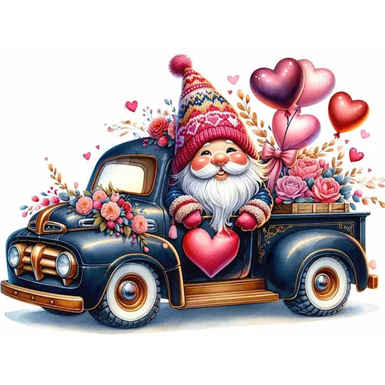 Valentines Day Float Gnome 40*30cm full round drill diamond painting