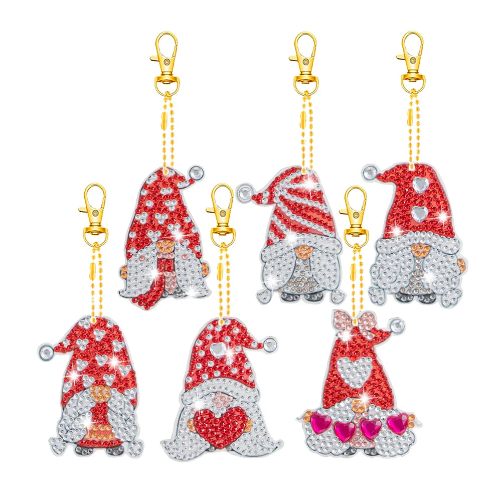 6 pcs Keychains Valentine’s Day Diamond Painting