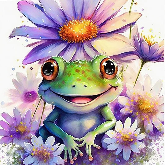 Frog 30*30cm full round drill diamond painting