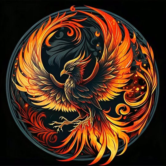 Phoenix 30*30cm full round drill diamond painting