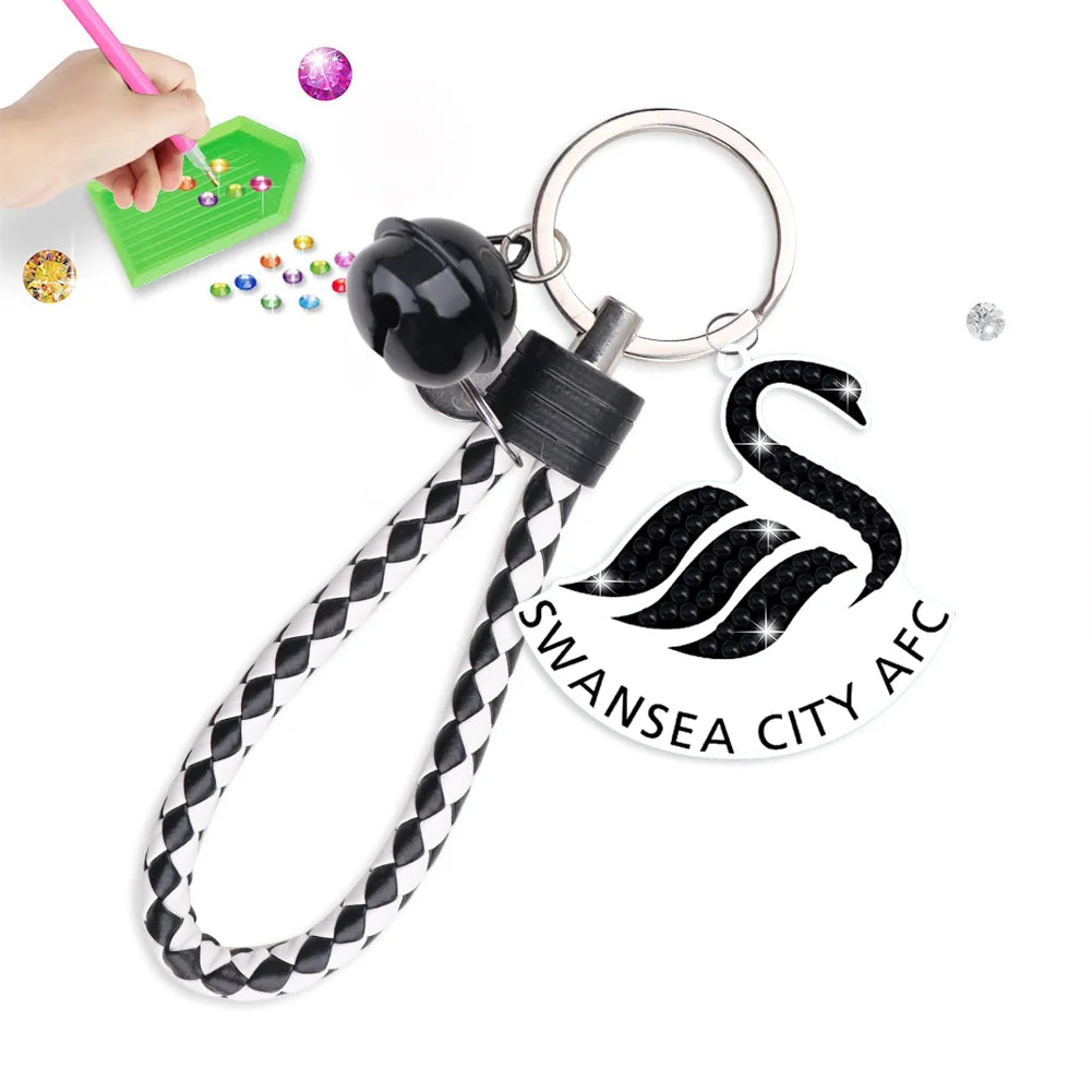 Double Sided Diamond Painting Keychain Swansea City Football Club